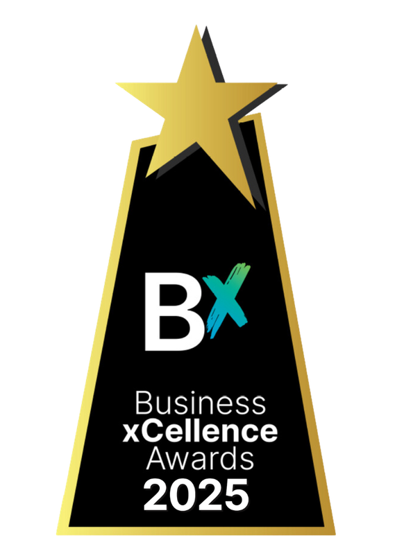 Bx Business xCellence Awards 2025 trophy with star