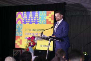 Nathan Cassar, Master of Ceremony speaking at Parramatta Citizen of the Year awards