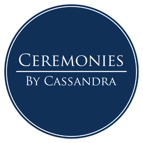 Ceremonies By Cassandra circular navy logo