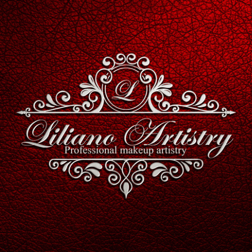Liliana Artistry logo on red textured background